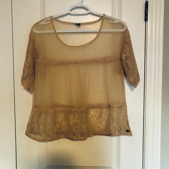 O'Neill Truly Blush Pink Lace Top - Picture 3 of 3
